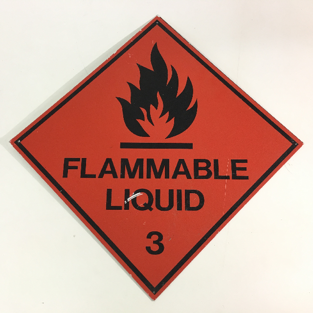 SIGN, Safety - Chemical Warning Flammable 27 x 27cm